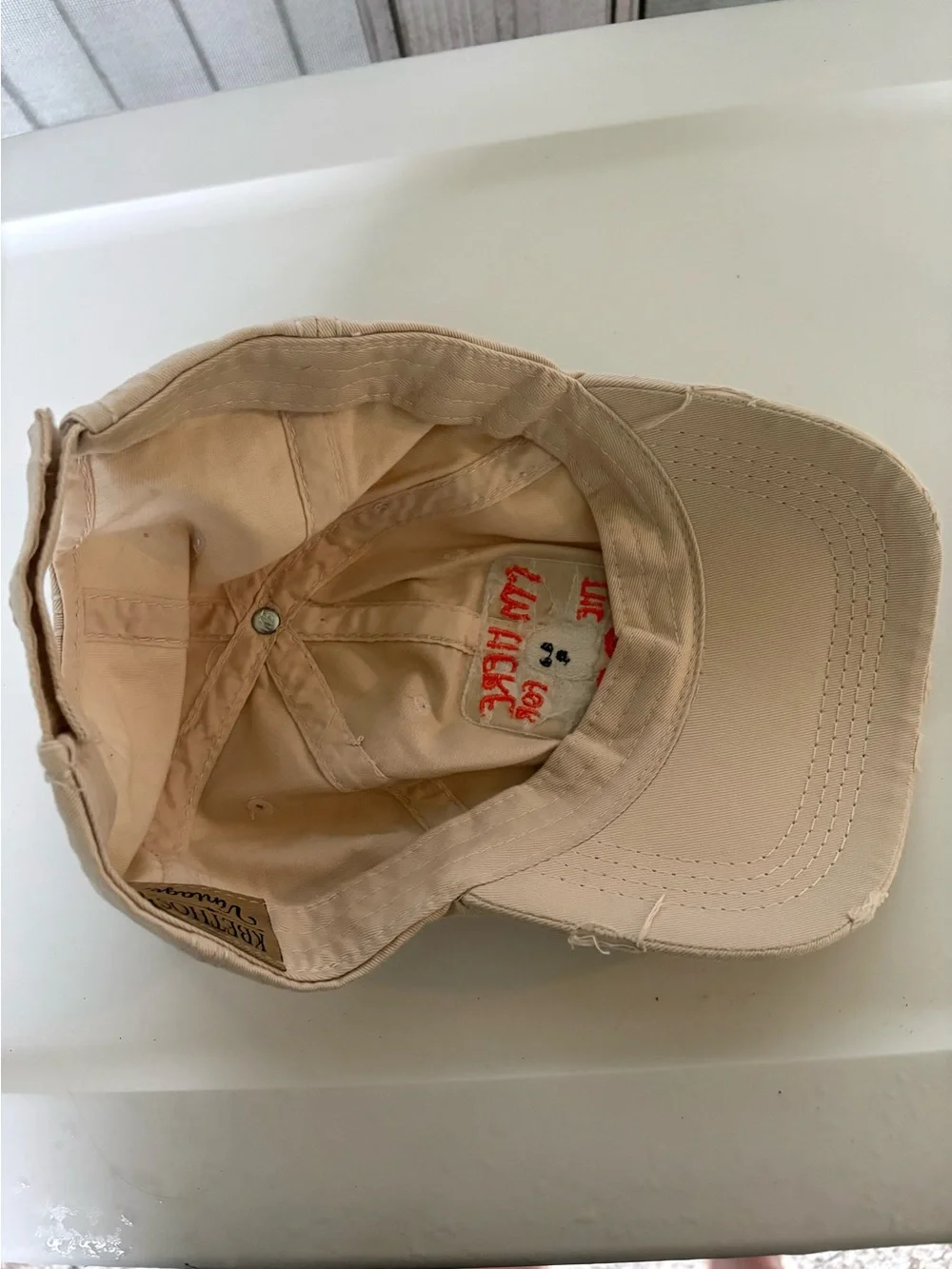 Halloween Beige 'I'm Here for the Boos' Ghost Patch distressed hat